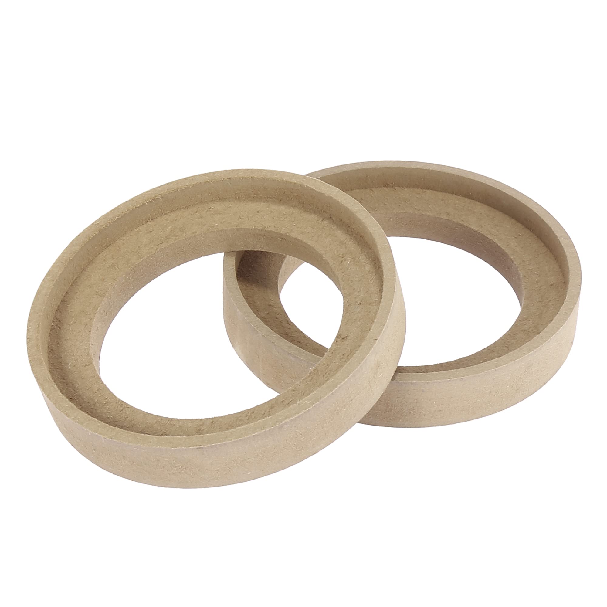 X AUTOHAUX Pair 3.5 Inch Car Beige Speaker Spacer Ring Adaptor Brackets Mounting Spacer Recess Bezel Plate Wood 77mm ID-image-41