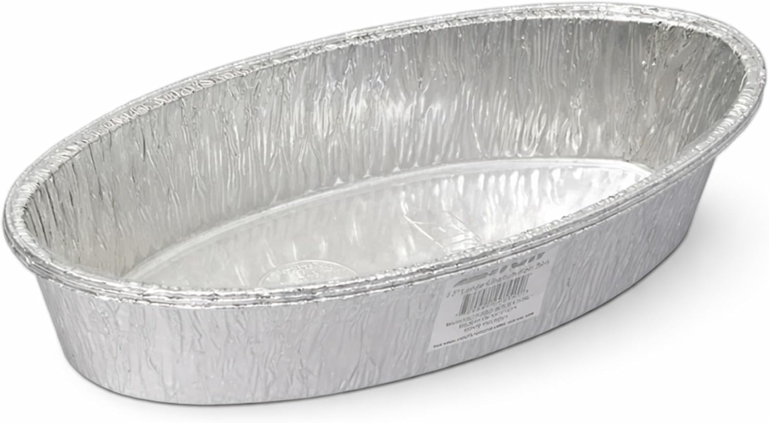 JetFoil Oval Disposable Aluminum Loaf/Challah Pans 5lb - Foil Disposable Loaf Pans for Baking Cakes - 100% Recyclable Tins Containers - Perfect for Cookware - 120 Count, BS550