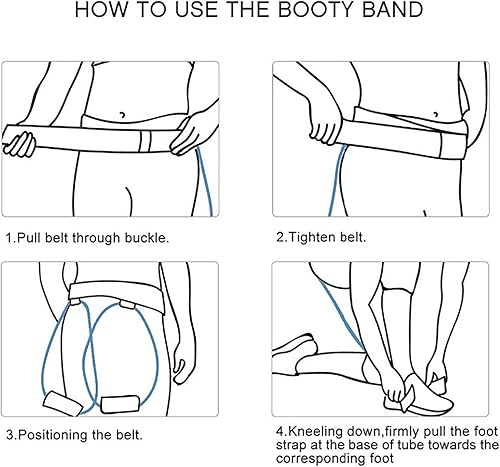 Miniatura 5 de Bandas de resistencia para glúteos con cinturón para entrenar a las mujeres, bandas de ejercicio para esculpir tus glúteos