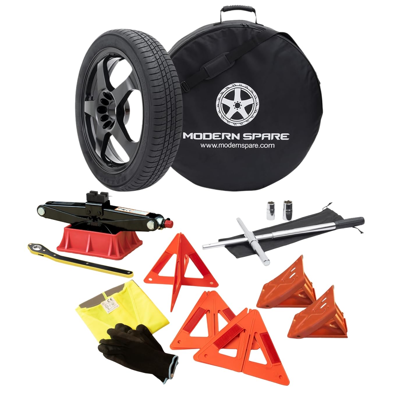 Modern Spare Complete Compact Spare Tire Ultra Kit - Fits 2020-2025 Hyundai Santa Fe