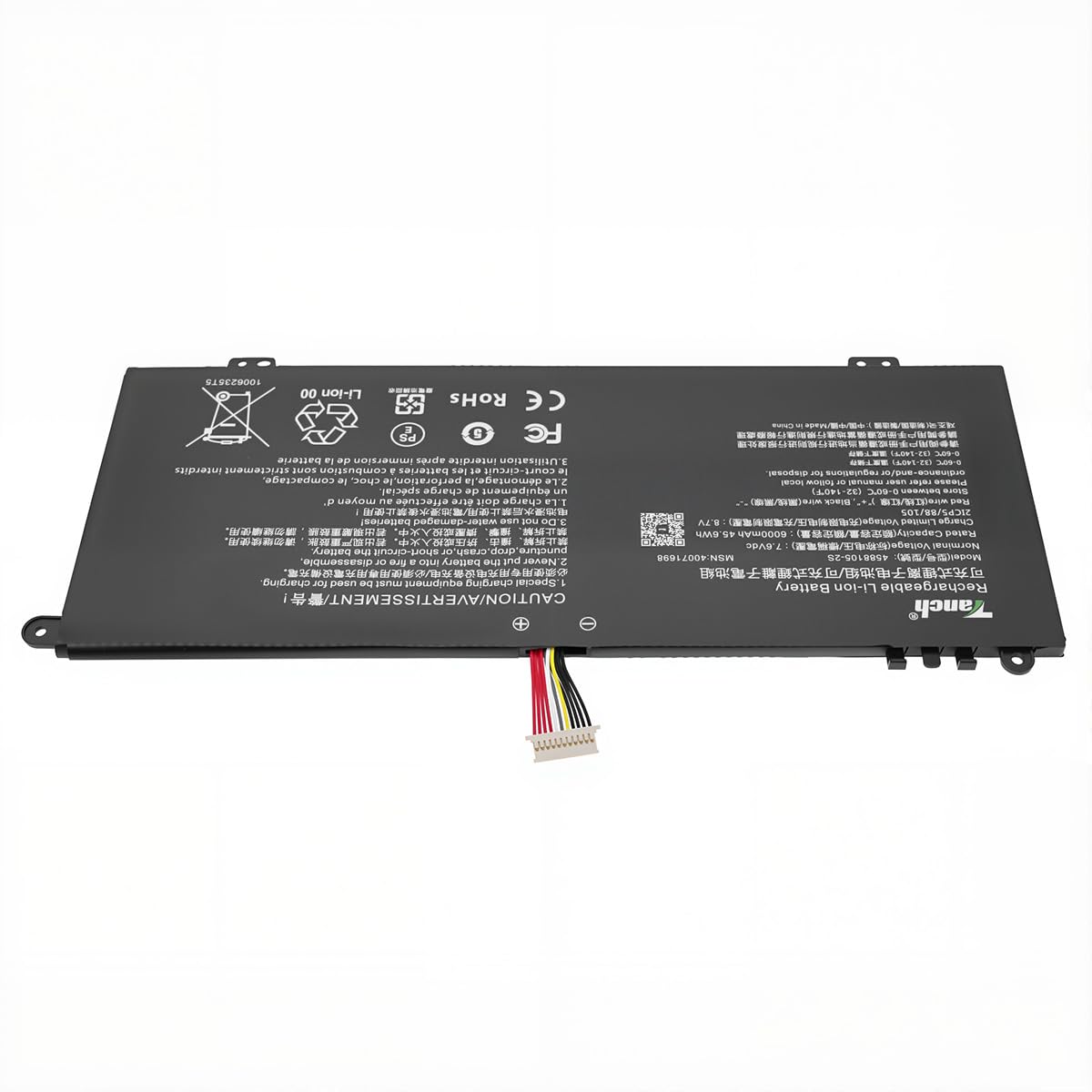 Tanch Batteria per Laptop 4588105-2s 40071698 per Toshiba Dynabook Satellite PRO C40-G-12H C40-H-101 C50-E-10C C50-E-111 C50-H CS50l-HB C40-J Medion Akoya E15403 7.6V 6000mAh 45.6W