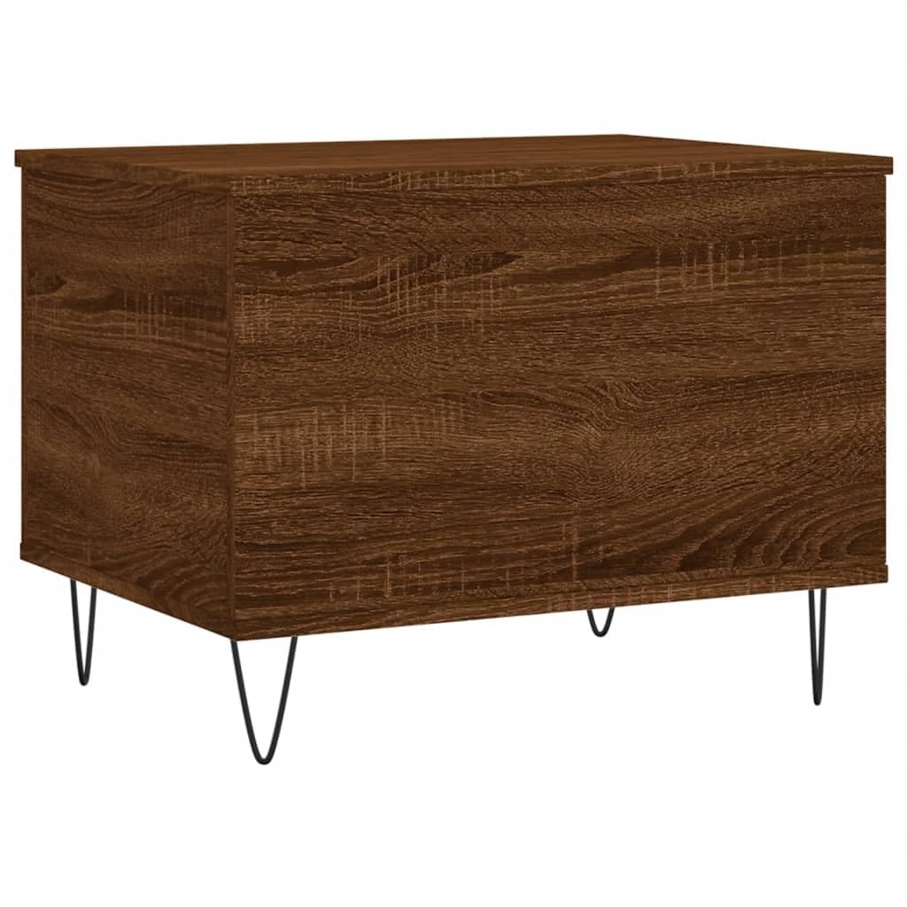 Homgoday Tavolino da caffè in rovere marrone, 60 x 44,5 x 45 cm, in legno ingegnerizzato, tavolino da tè per soggiorno, sala d'accoglienza degli ospiti, camera da letto e ufficio mobili tipo 1
