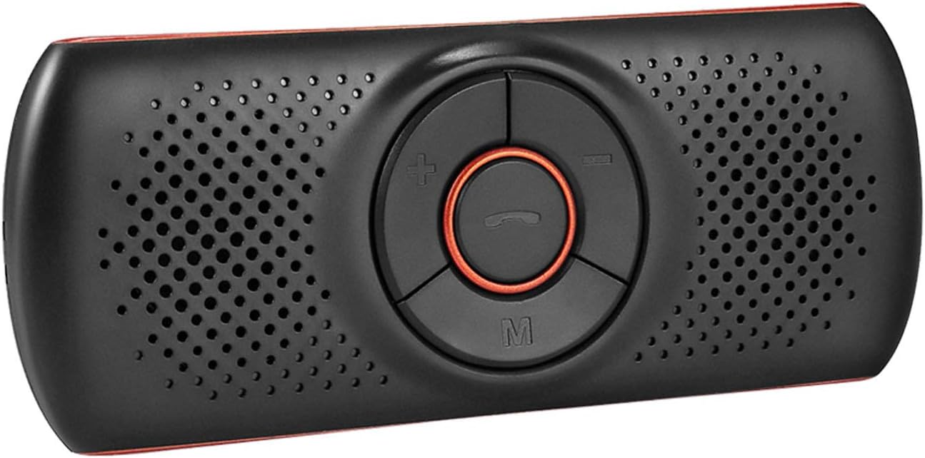 Car Handsfree Bluetooth Kit 2 Phones connected Simultaneously, Long Battery Life Car Visor Bluetooth 4.2 Loudspeaker Work with Siri and Google Assistant