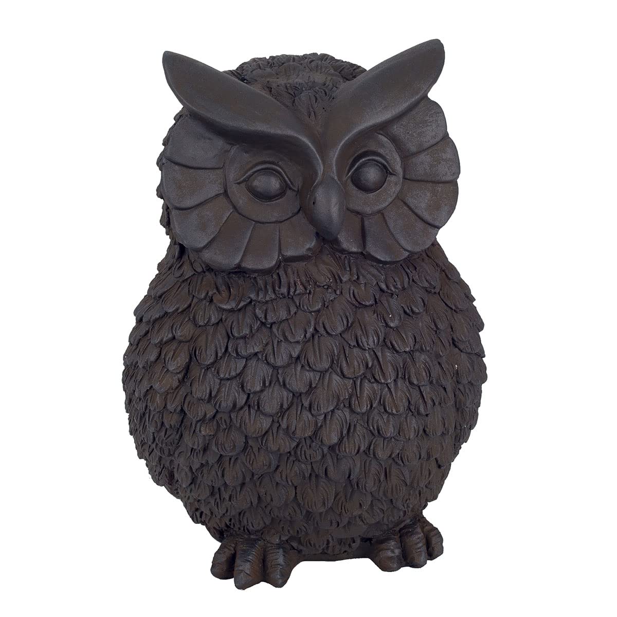 Figura Decorativa de Resina Búho Grande Marrón Esculturas. Animales. Regalos Originales. Decoración Hogar. 20 x 21 x 30,50 cm