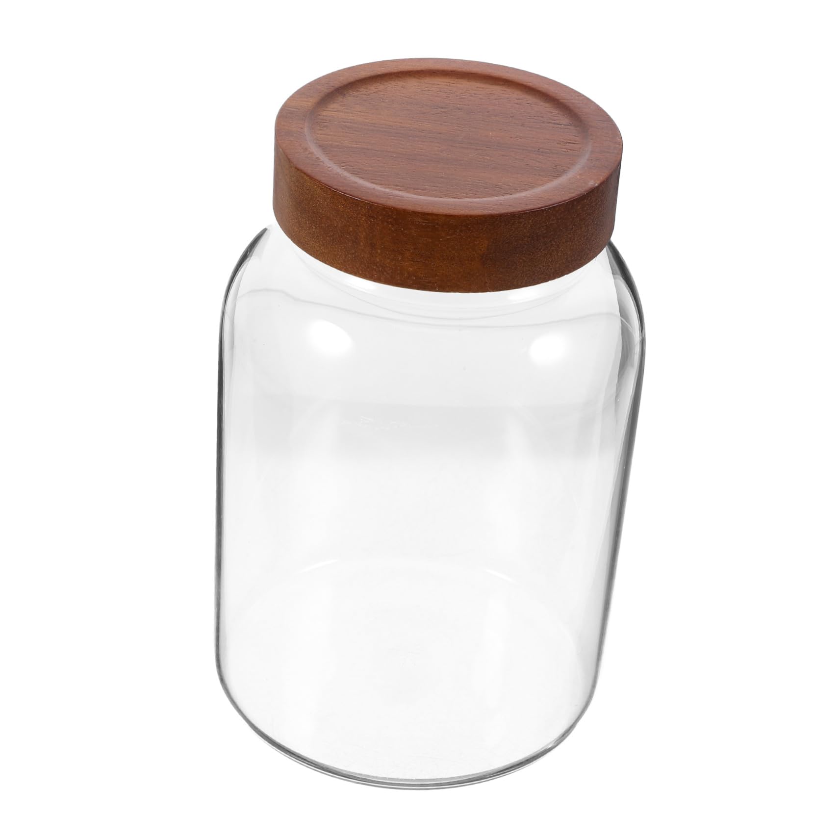 Gatuida Hochborosilikat Glas Vorratsglas mit Holzdeckel 2800ml | Luftdicht, Transparentes Design, Leicht zu Befüllen und Reinigen, Platzsparend für Küche und Vorrat