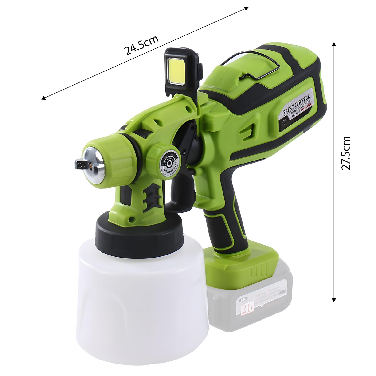 650W Cordless Elettrico Spruzzatore HVLP Vernice Spruzzatore Auto Mobili Rivestimento in Acciaio Aerografi Capacità 1400mL Vernice Elettrica Cordless