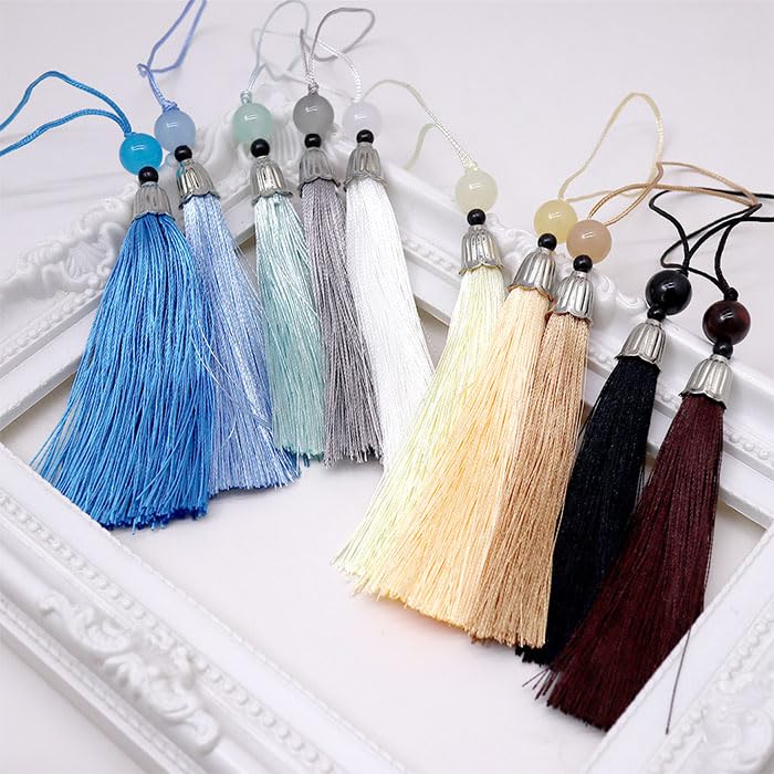 Amazon.co.jp: タッセル ビーズ付き 6本 カラフル DIY ハンドメイド