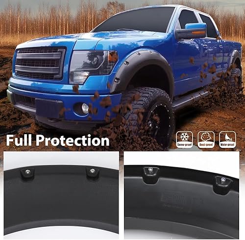 Miniatura 5 de CHEDA Guardabarros compatibles con Ford F150 Styleside con modelos de longitud de cama de 67.0"78.8"97.4" 2009-2014 (no son compatibles con los