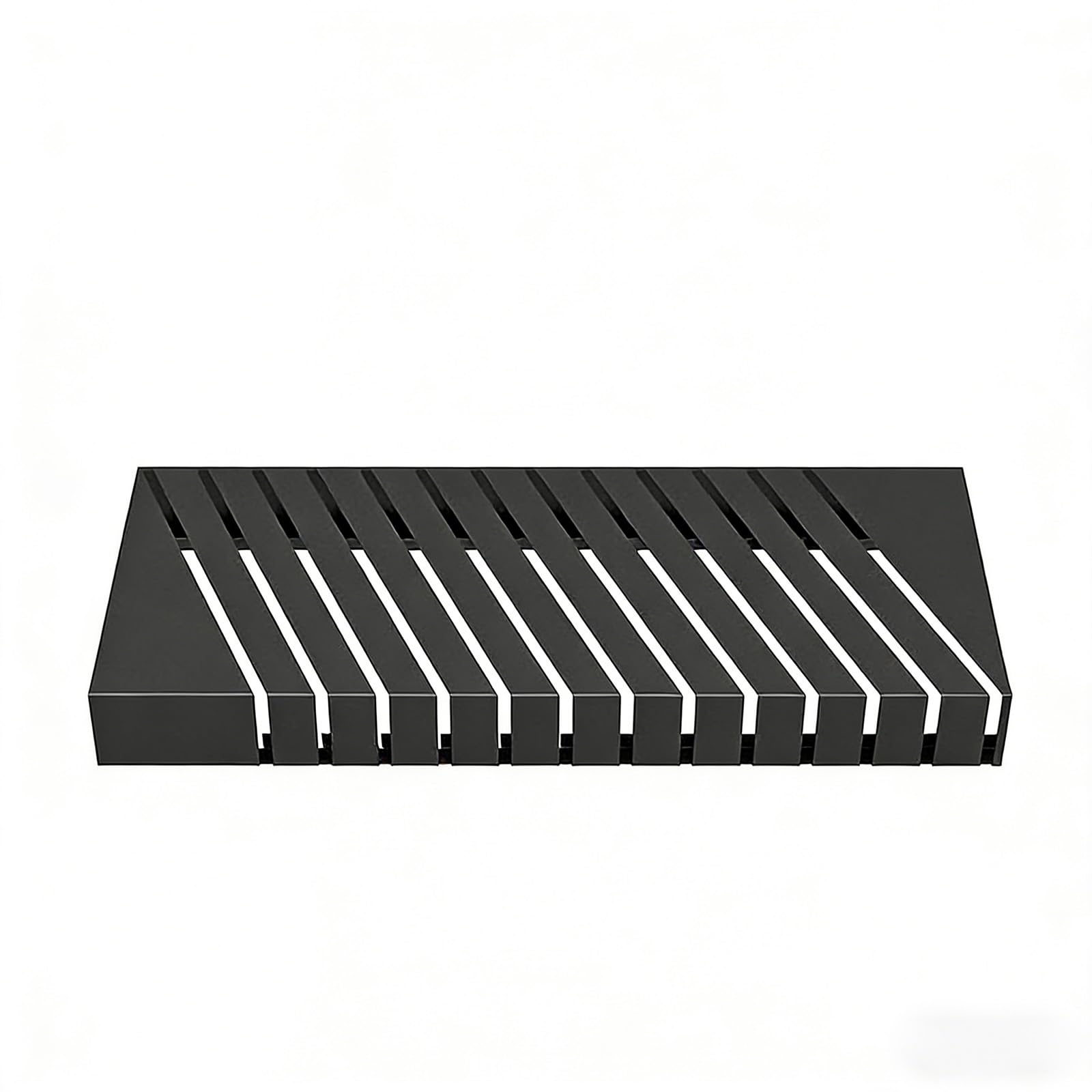 NIUSABOU Floor Tile Display Stand, 13-Slot One-Piece Metal Sample Stand For Floor Samples, Multicolor, Multiple Sizes(Black,39*15*3in/100*40*10cm)