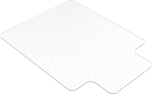 HOMEK Tapete para silla de oficina para suelos alfombrados, tapete transparente para silla con borde 48 x 36 x 0.09 pulgadas