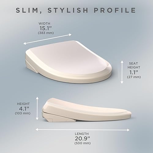 Miniatura 30 de TOTO WASHLET+ S7 - Asiento de inodoro electrónico con bidé EWATER+ con limpieza de tazón y varita y tapa contemporánea, alargado, algodón blanco