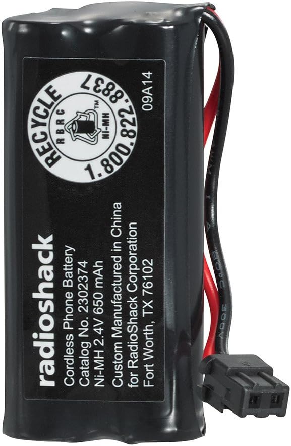 RadioShack 2.4V/650mAh Ni-MH Cordless Phone Battery