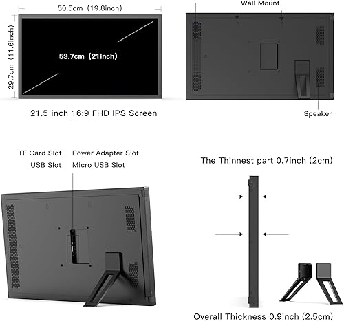 Vista 19 de Marco de fotos digital de 10.1 pulgadas, marco de fotos digital Wi-Fi, álbum de fotos digital, pantalla táctil IPS de 1280 x 800, 32 GB, rotación