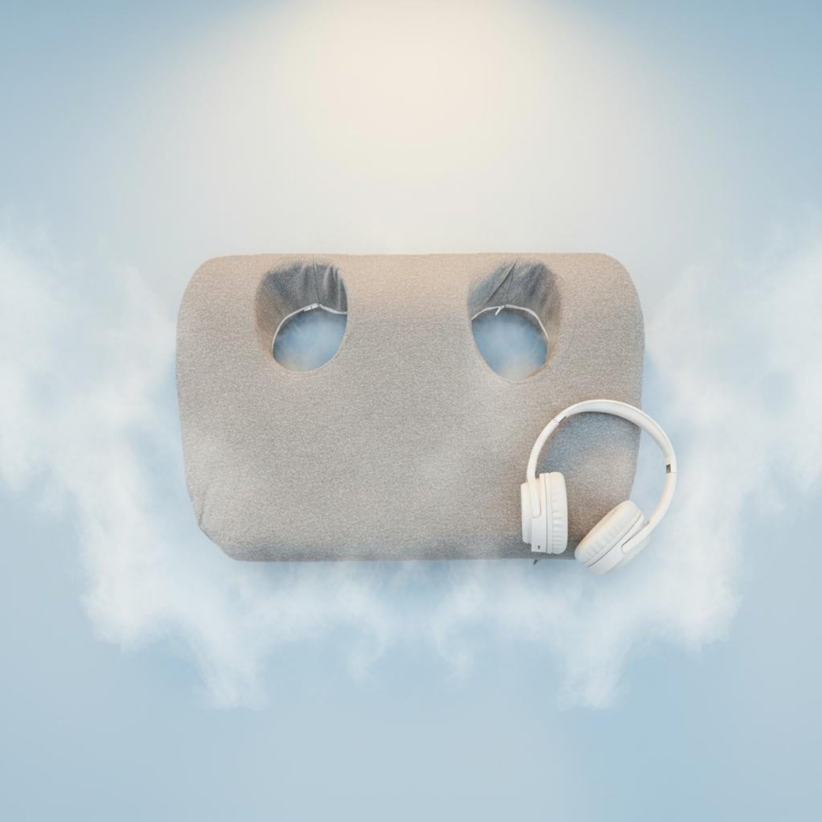 Almohada de Espuma Viscoelástica con Agujero para la Oreja Cojín de Apoyo Lateral para Auriculares Ortopédica Cervical Núcleo