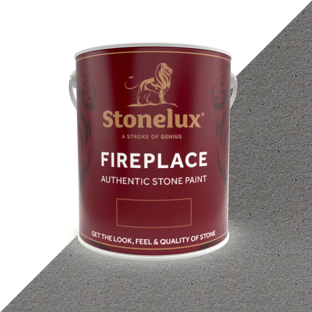 StoneLux® Fireplace Paint – Stone Effect Heat Resistant Paint for Fire Surrounds, Hearths and Inglenooks FORDE 23 2.5 Litre