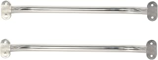 NovelBee 2-Pack Stainless Steel Polish Boat Grab Handle Oval Handrail (Length:19.3")