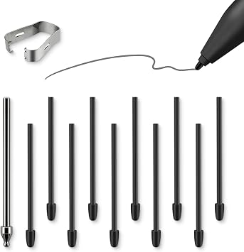 REEYEAR 10 Pcs Extra Soft Felt 1 Pcs Titanium Fine Point fits for Remarkable 2 Pen Tips Set, Replacement Tips fits for Samsung S-Pen BOOX Super Note Stylus,Precise Writing and Sketching Nibs