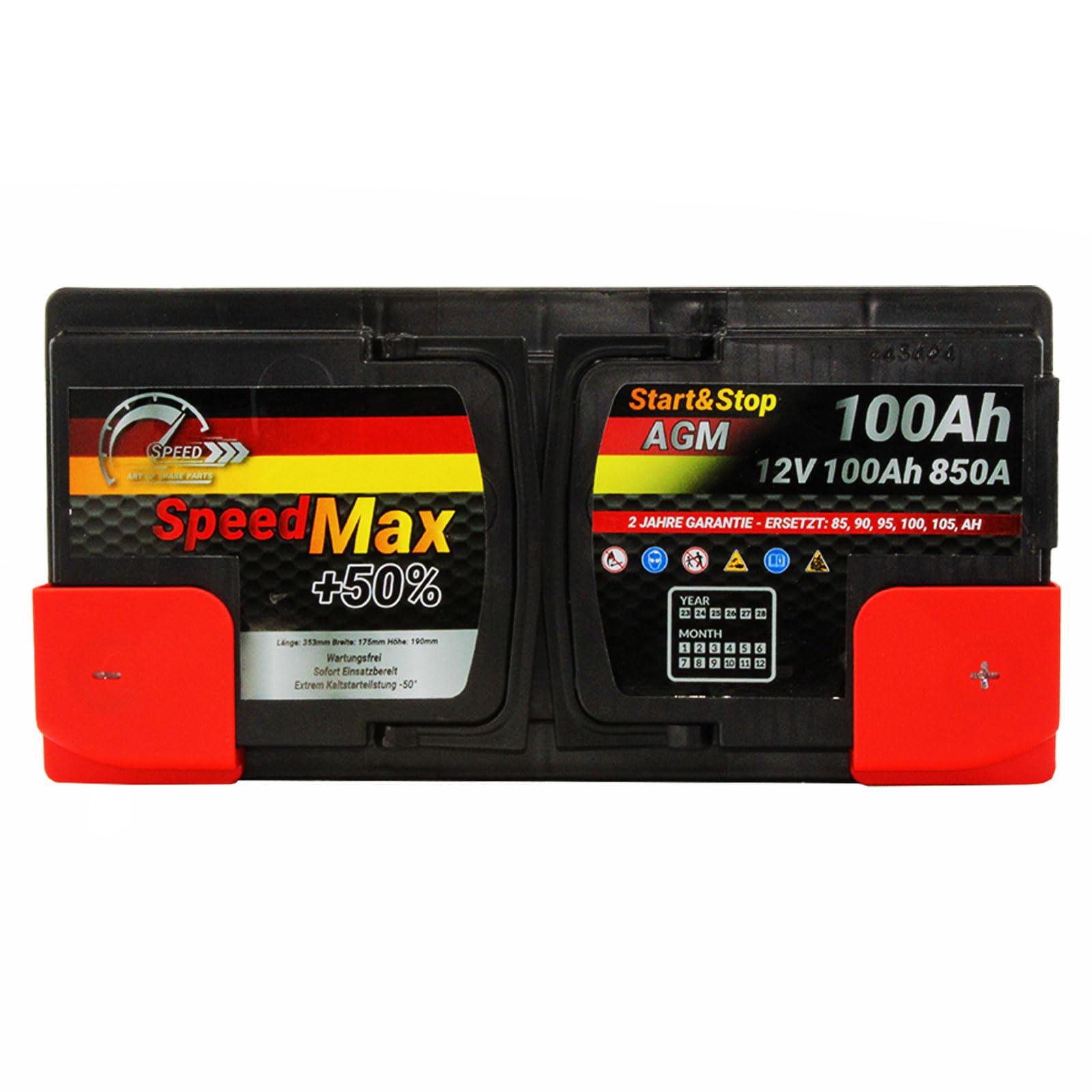 Batteria Speed Max 100Ah AGM 850A Start&Stop 12V
