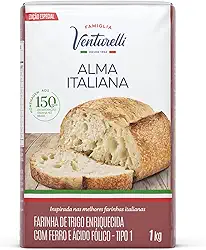 Farinha de Trigo Alma Italiana de 1 Kg, Tipo 1, Famiglia Venturelli.