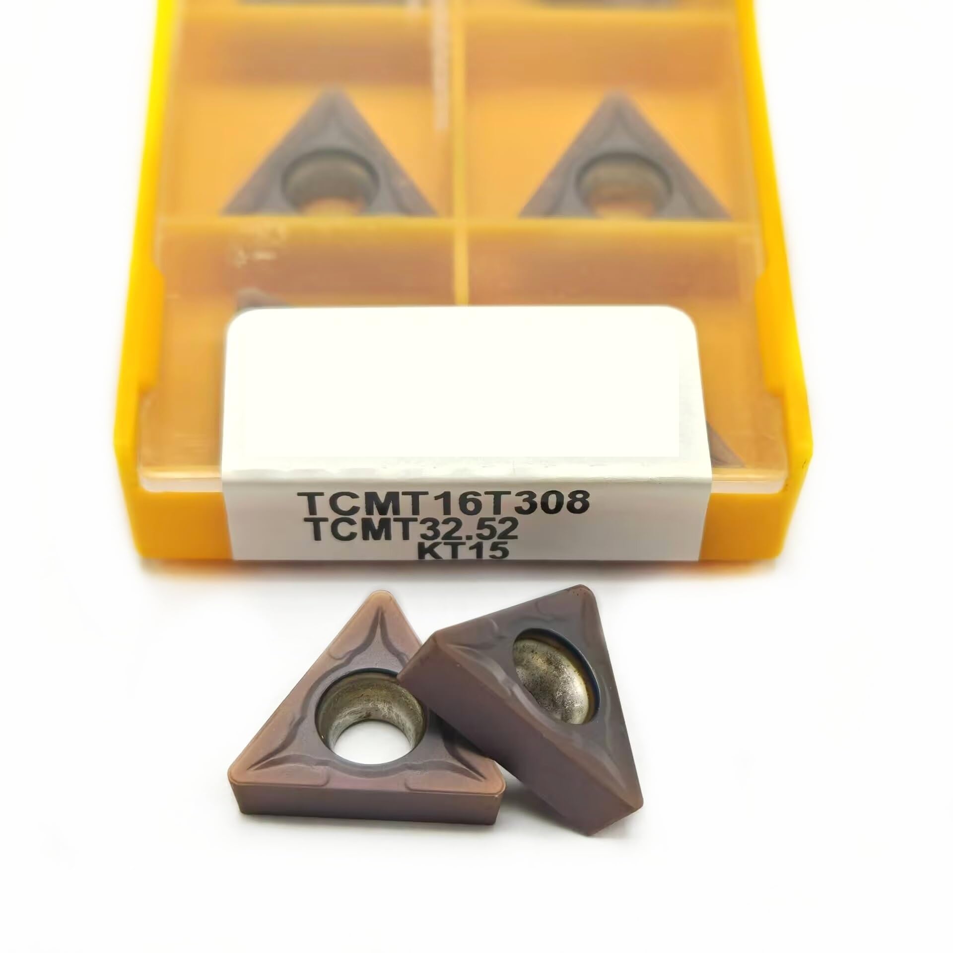 10 Uds Herramienta De Torneado Externo Torno CNC Corte Metal(TCMT16T308 KT15)