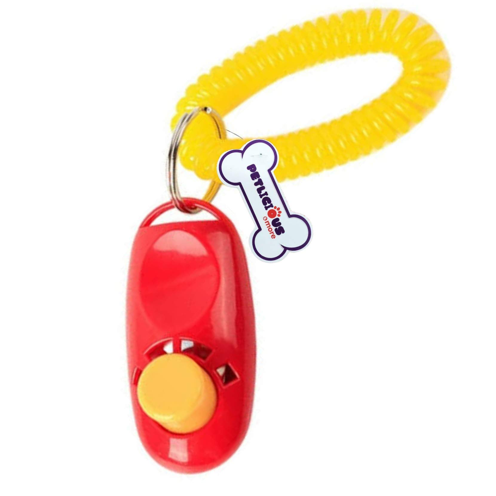Petlicious & More Pet Dog/Cat/Kitten/Puppy Training Clicker with Wrist Strap (Color May Vary)