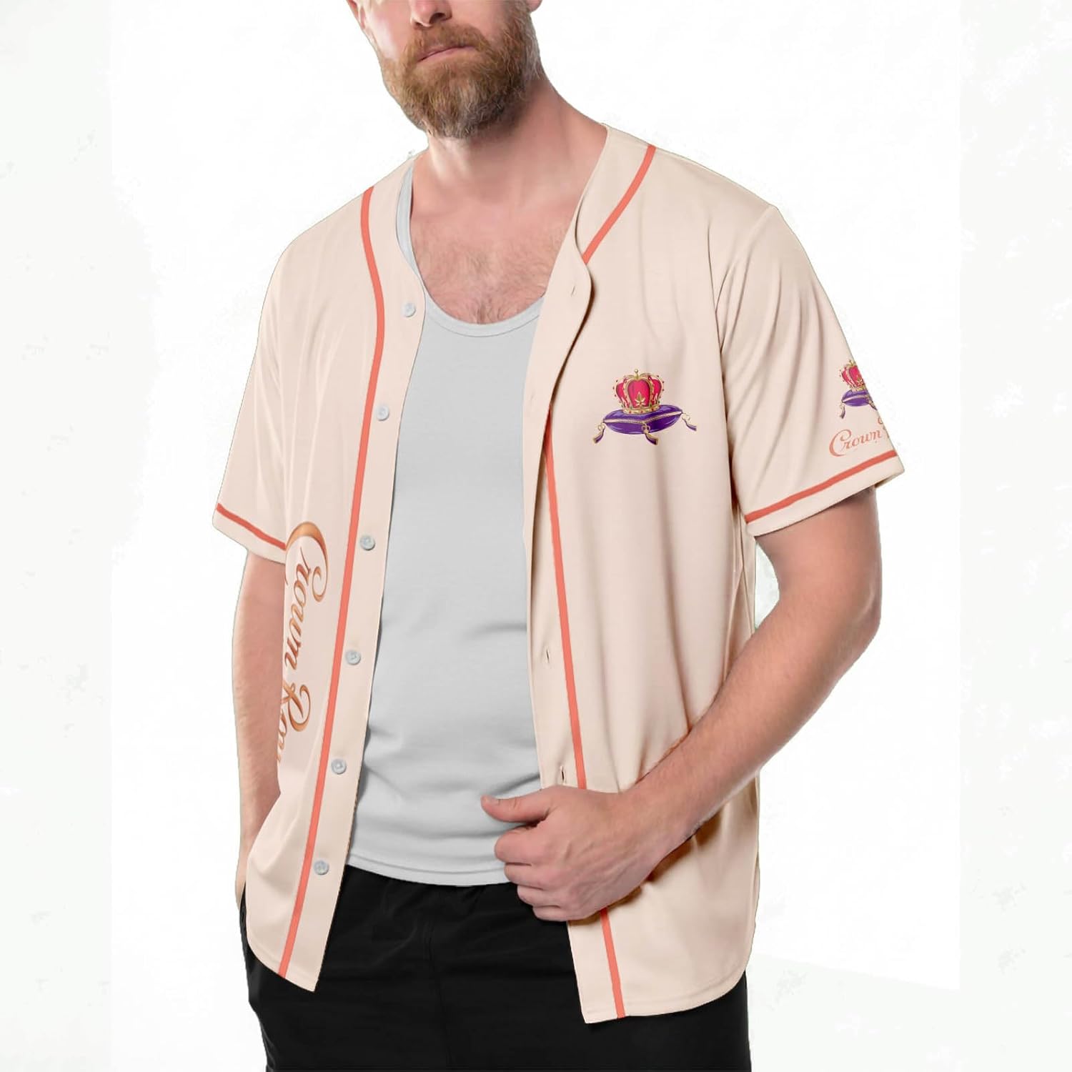 Alcohol Baseball Jersey, Mens Drinking Jersey Short Sleeve, Casual Shirt for Liquor Lover
