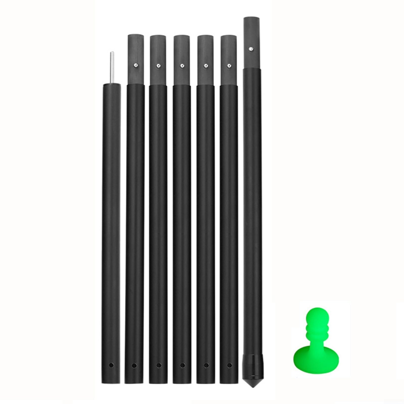 Varillas de lona de fibra de carbono ajustables, lonas de repuesto ligeras y fuertes para acampar y actividades al aire libre (2,9 m)