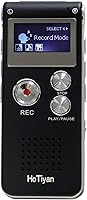HoTiyan 16GB Voice Activated Digital Voice Recorder - Rechargeable Audio Recorder for Lectures, Meetings, Interviews with Noise Reduction