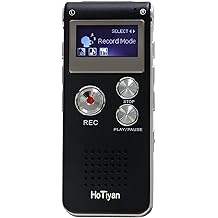 Voice Recorder 16GB Capacity Voice Activated Recording Device Digital Voice Recorder for Lectures, Meetings, Interviews Audio Recorder with USB Rechargeable WAV/MP3 Tape Recorder (16GB)