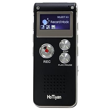 Voice Recorder 16GB Capacity Voice Activated Recording Device Digital Voice Recorder for Lectures, Meetings, Interviews Audio Recorder with USB Rechargeable WAV/MP3 Tape Recorder (16GB)