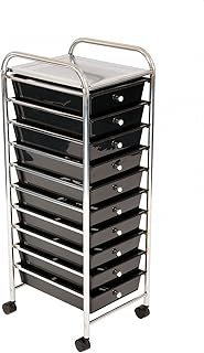 Oypla 10 Drawer Storage Mobile Makeup Salon Trolley Portable Storage Organiser