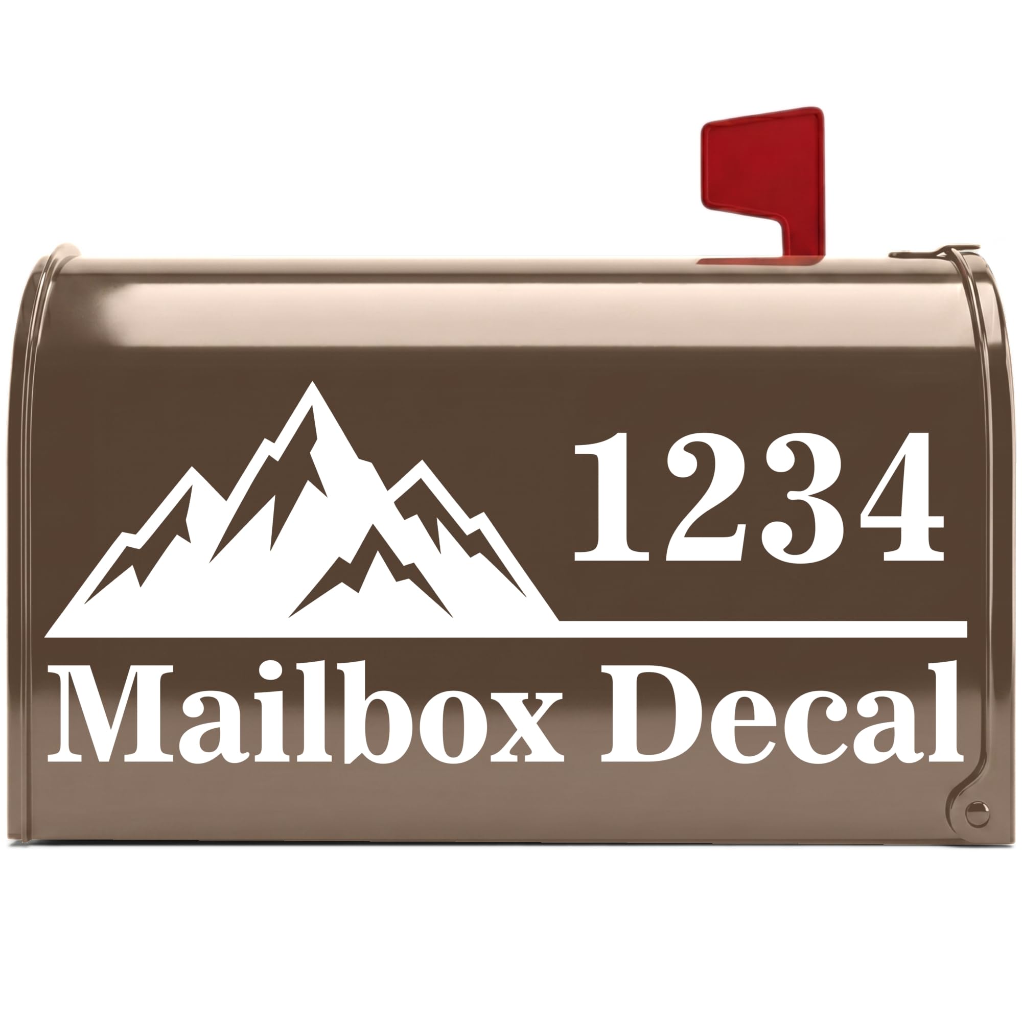 Personalized Mountain Mailbox Decal House Number Address Vinyl Sticker