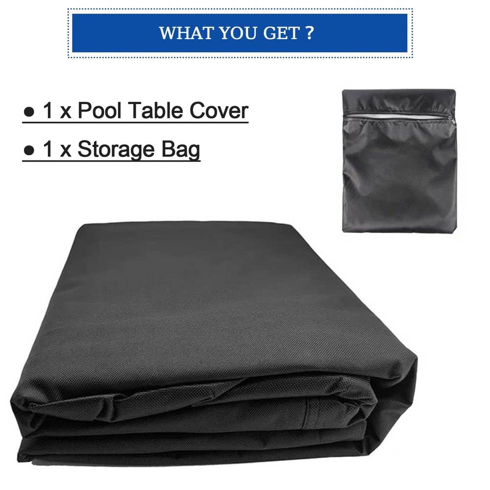 Funda para Mesa de Billar de 6/7/8/9 Pies, Funda Impermeable y a Prueba de Polvo para Mesa de Billar, Funda Resistente para Mesa de Billar de Snooker