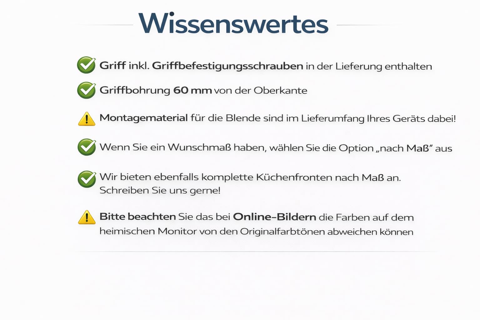 Geschirrspülerfront/Blende – 19 mm MDF – für vollintegrierte Spülmaschinen – inkl. Edelstahlgriff – 715×594 mm – Schwarz Hochglanz