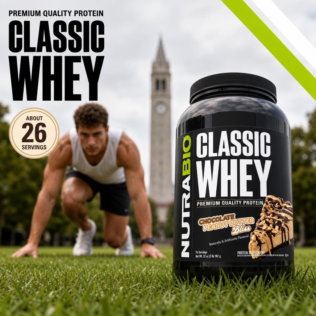 NutraBio Classic Whey Protein Powder- Full-Spectrum Amino Acid Profile - No Fillers, Artificial Colors, Preservatives - Low Glycemic Index - (Chocolate Peanut Butter, 2 Pounds) — Amazon image 7