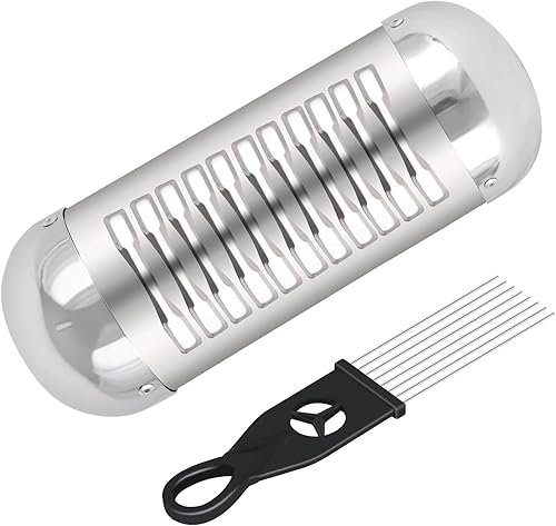 Miniatura 11 de EastRock Güiro Shaker de Acero Inoxidable de 8" x 3" Instrumentos Musicales de Percusión con Rascador