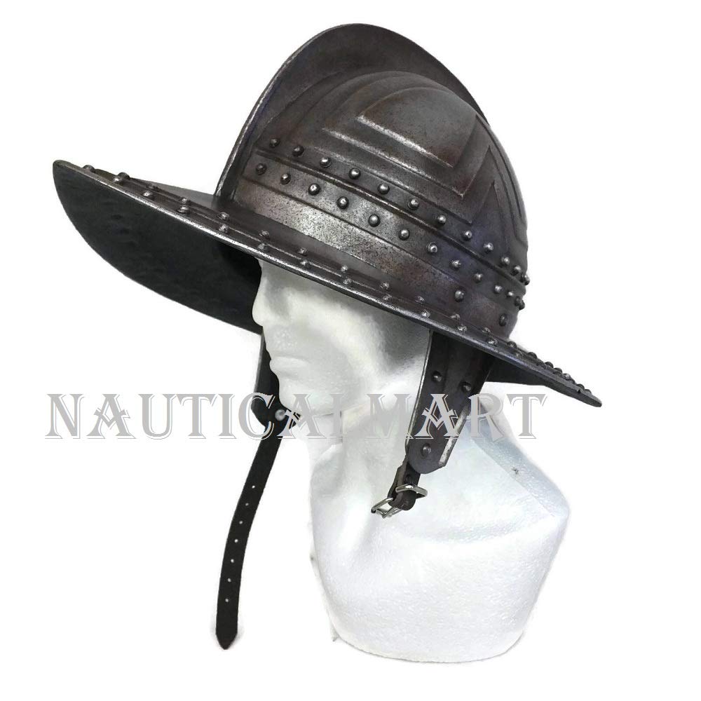 NauticalMart LARP Armor Pikeman's Morion Helmet LARP Helmet Cosplay Helmet Medieval Helmet