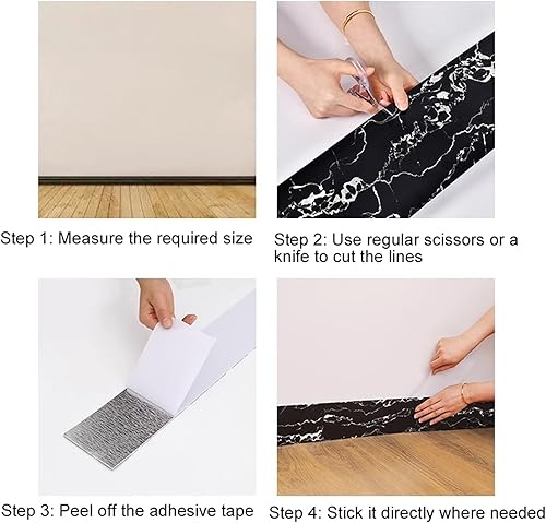 Miniatura 4 de KARFRI molduras adhesivas para pared Flexible skirting Stick on skirting Board Stick on skirting Board skirting Board Trim Peel and Stick Baseboard