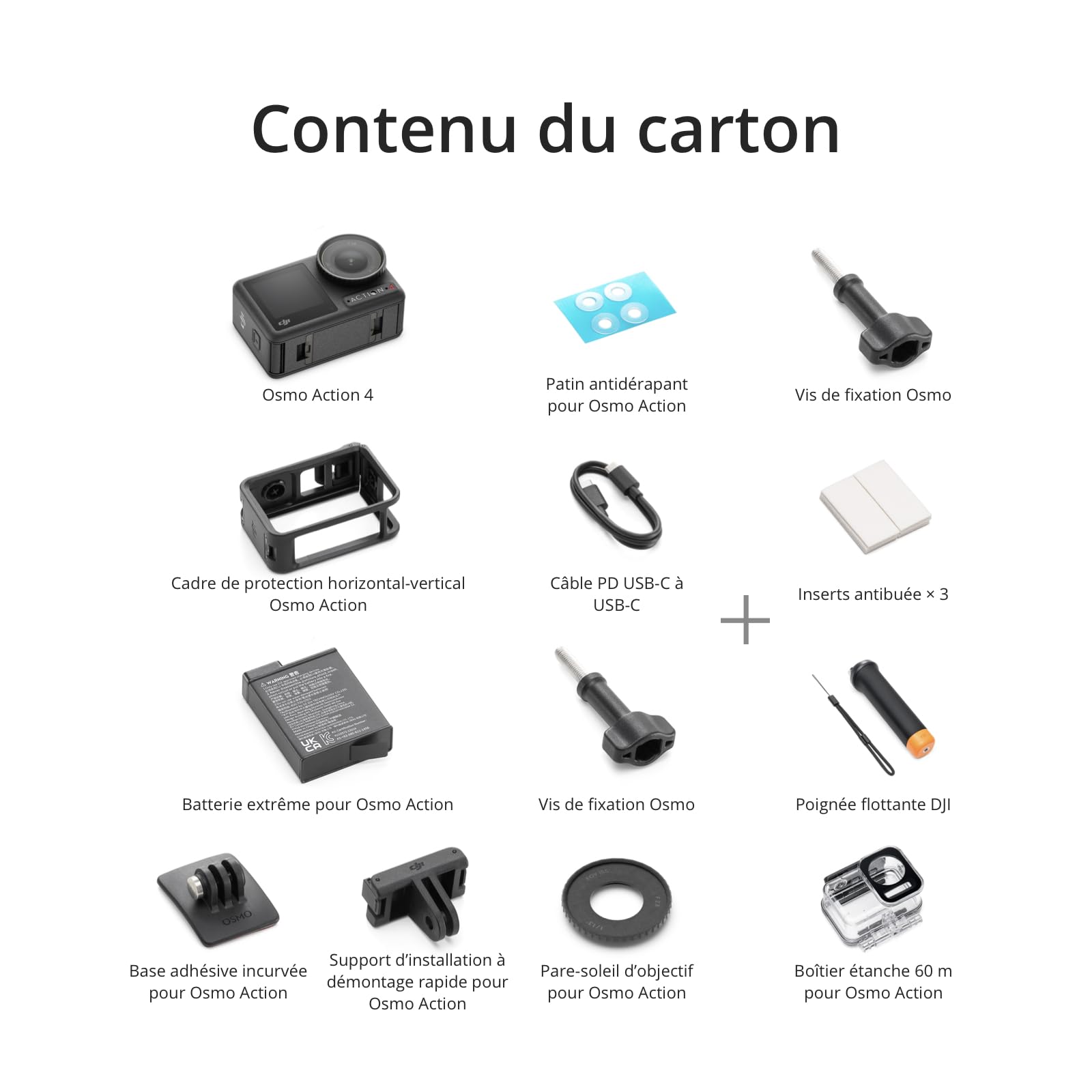 DJI Bundle Osmo Action 4 Plongée, caméra d’Action étanche