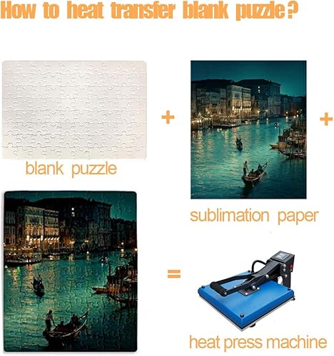 Miniatura 5 de Paquete de 12 rompecabezas de 80 piezas de sublimación en blanco rompecabezas personalizado en blanco para transferencia de calor de 94 x 75 pulgadas