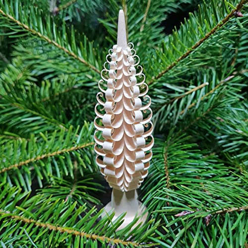 Büttners Holzkunst Spanbaum - Höhe 12 cm Holzbaum Erzgebirge...