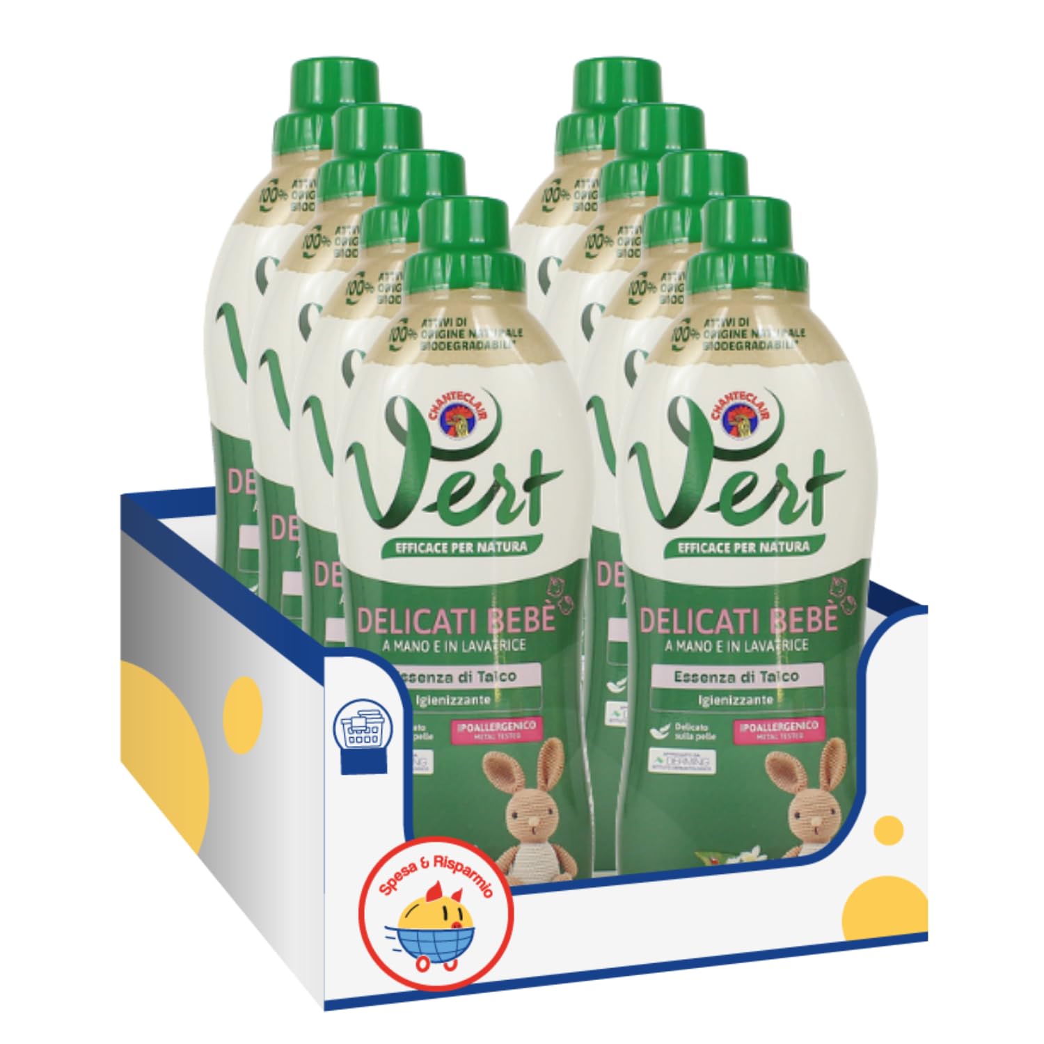 Detergente liquido per bucato capi delicati vert bebe – 750 ml – Variazioni 4/8/12 Pezzi (8)