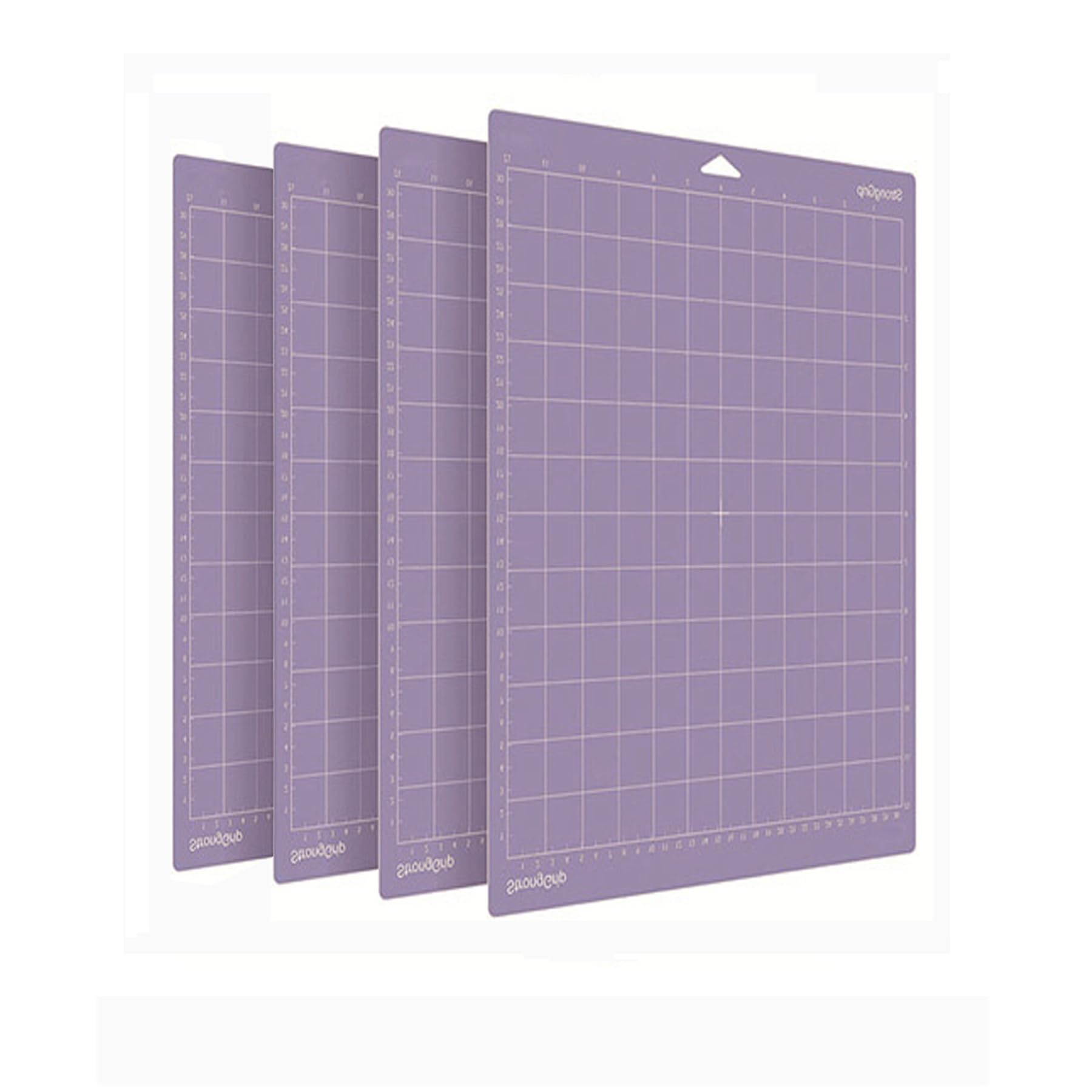 4PCS Tapis de découpe pour Cricut, Tapis de Coupe de Remplacement pour Cricut Explore Air 2/Air/One/Maker, (StandardGrip, LightGrip, StrongGrip, FabricGrip) Tapis durable pour Cricut (E)