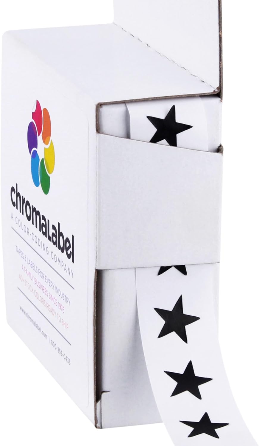 ChromaLabel 3/8" 0.375 Inch Color Code Star Stickers, 1000 Labels per Dispenser Box, Green (Pack of 2)