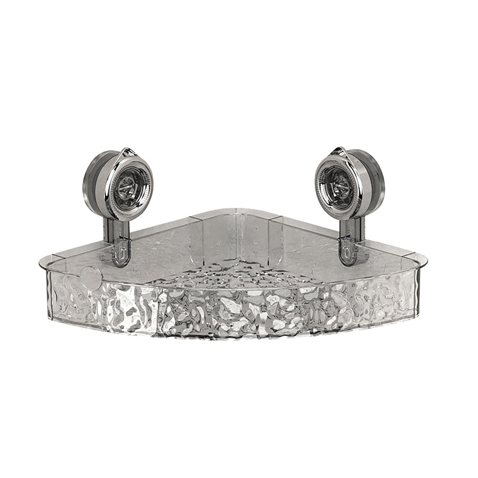 Acrylic Clear No Drill Clear Triangle Storage, Wall Caddy,Light Luxury Style Punch-Free Storage Rack,Wall Mounted Organizer Shelf Light Luxury Style Glacier Pattern Suction Cup Shelf