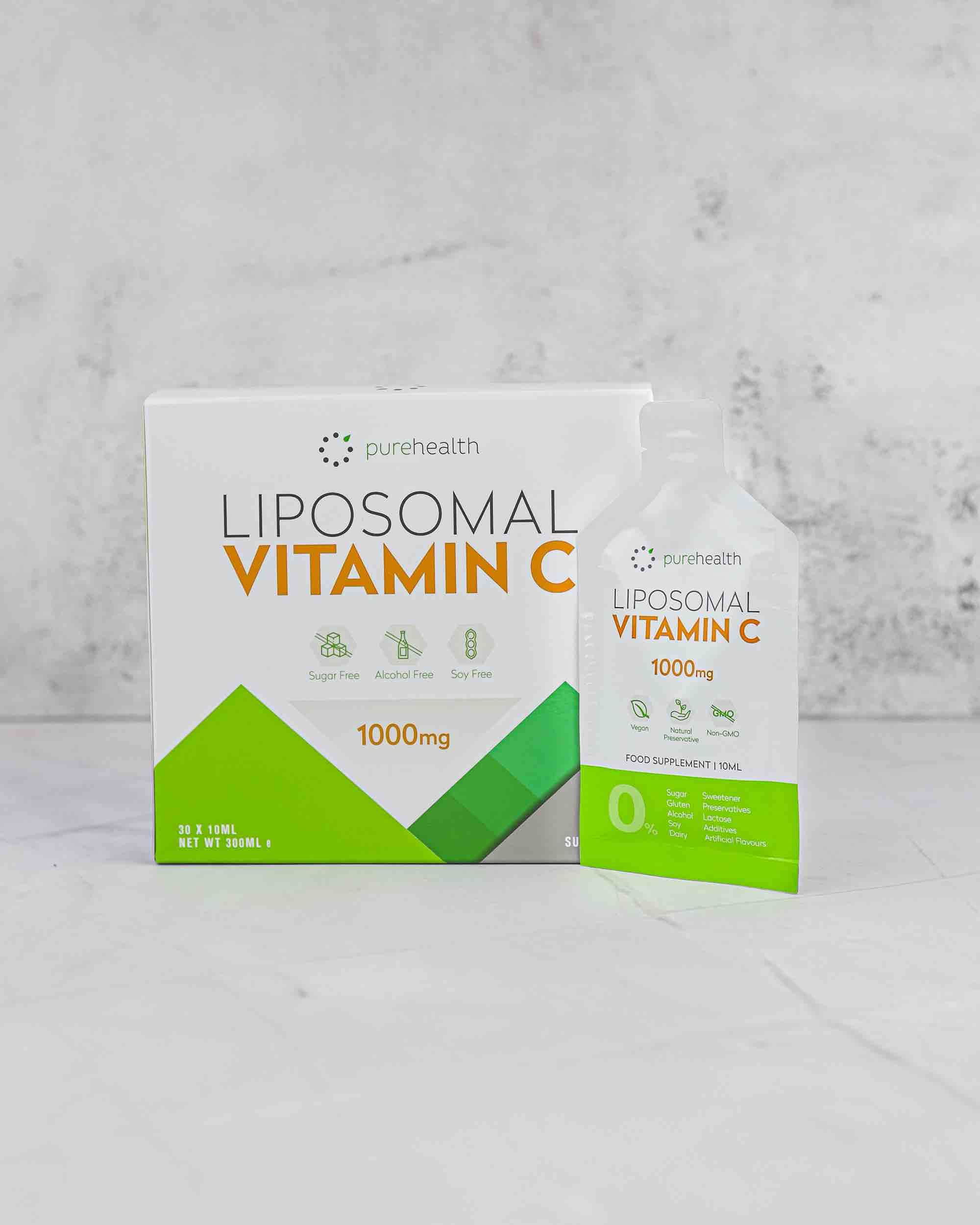 La vitamina C liposomiale più pura e più biodisponibile: Alto Dosaggio 1000mg, 30 bustine per uso quotidiano. Senza dolcificante, senza soia, tutti ingredienti naturali.