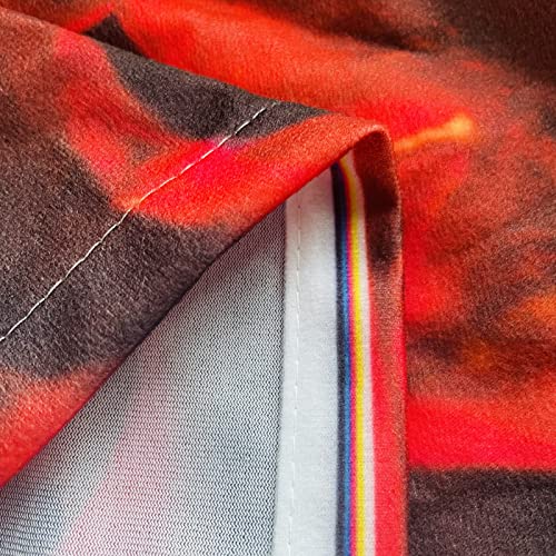 Eiichuang Red Rose Curtains, 3D Love Romantic Vintage Burgundy Petal Flower Pattern Rod Pocket Window Drapes Suitable For Bedroom Living Room Kitchen, 2 Panels Set, 28 X 48 Inch #TOP3