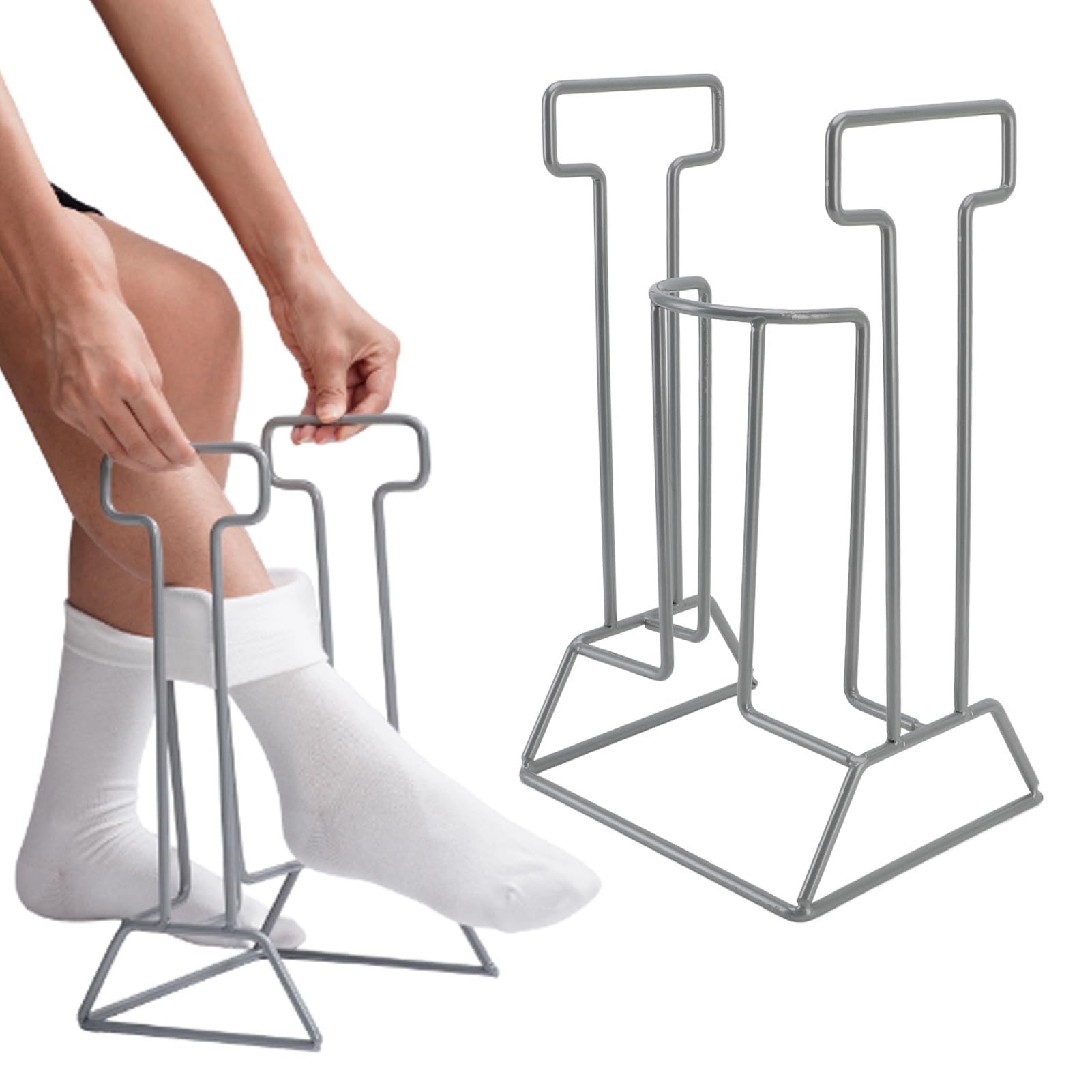 Fyearfly Ayuda a poner calcetines de compresión, calcetines de compresión de acero para un dispositivo más grande, mujeres embarazadas y mujeres