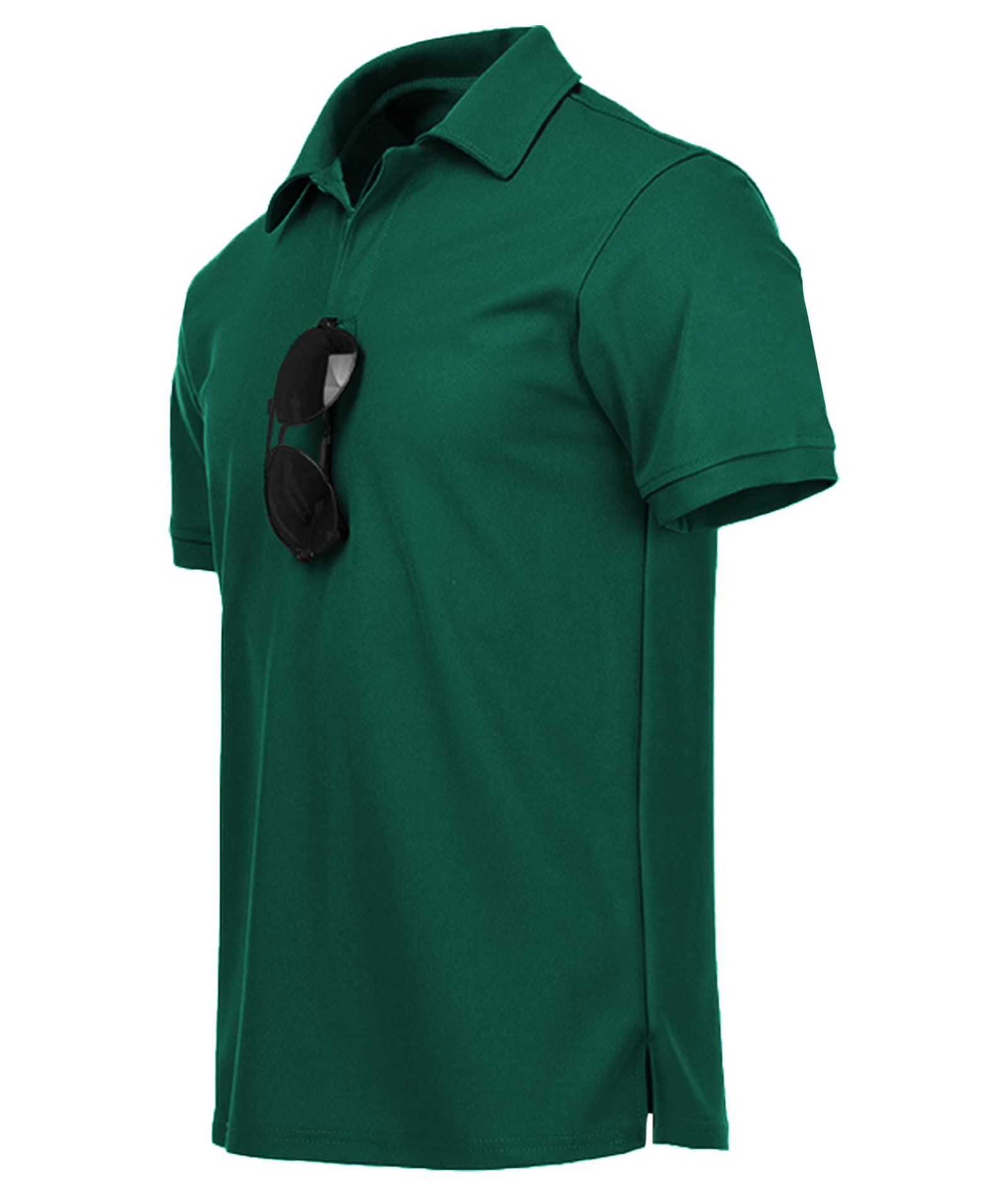 JACKETOWN Polo Shirt Uomo Manica Corta Asciugatura Rapida Traspirante Tennis Polo Shirt Camicie Polo Estate per Uomo Button Front T-Shirts Sport Shirt Basic Regular Fit Golf Polo Shirt