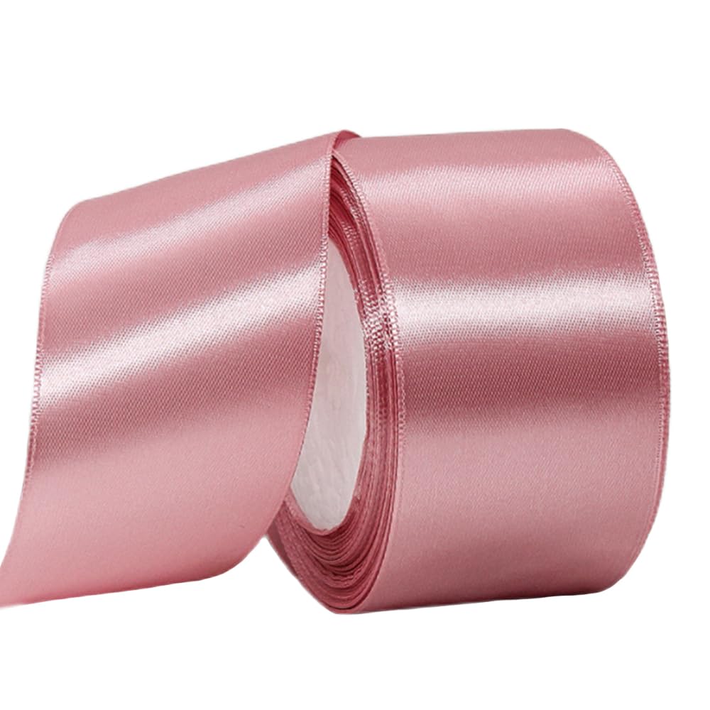 Wide Dark Pink Satin Ribbon 50mm 22m 1.9Inch for Gift Wrapping Crafting, Christmas, Wedding Car, Hair Bows, Bouquets, Party